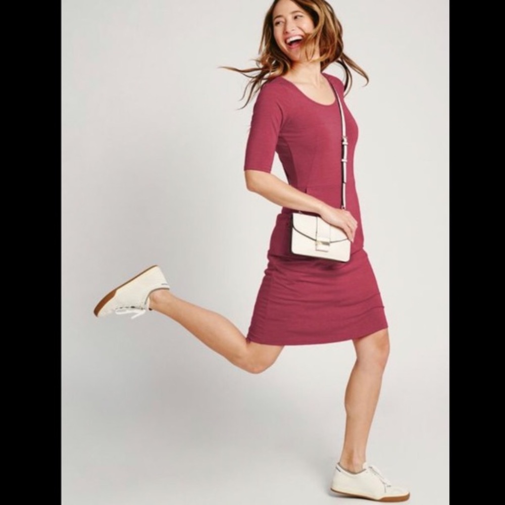 Betabrand Dress in Petal Pink Size Large
